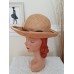 's Vintage Miss Bierner Straw Church/Derby Hat with Flowers  eb-45613573